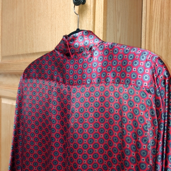 Nordstrom Silk Blouse Self Tie Long Sleeves Covered Button Down Placket - Picture 6 of 12